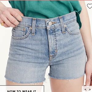 J Crew Mid Rise Short In Bleeker Wash BF397